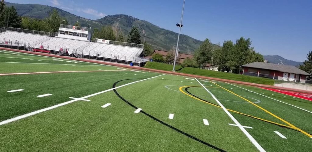 Mountain turf pro football field intallation 2026